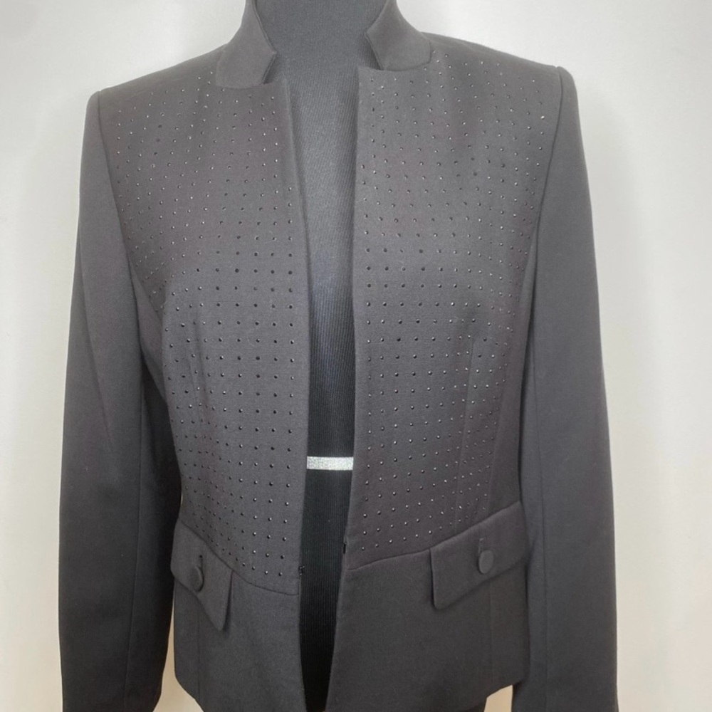 Anne Klein Black Perforated Blazer